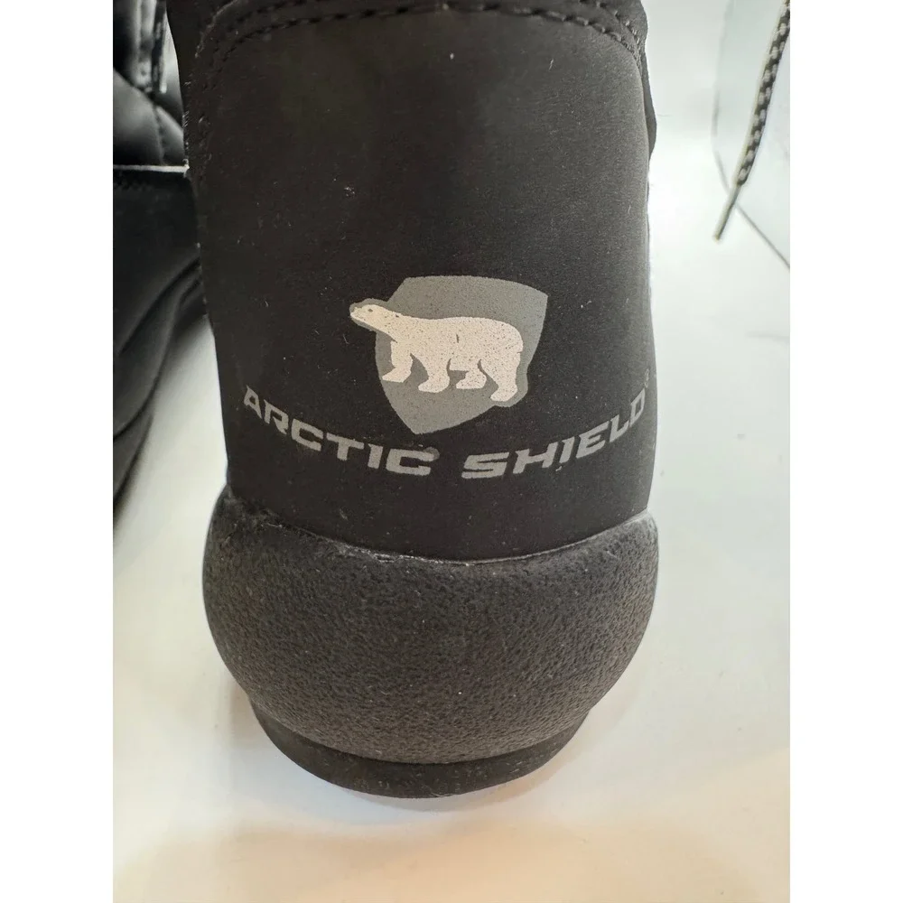 ARCTIC SHIELD Womens Black‎ Quilted Fur Trim Winter Snow Boots Size 10
